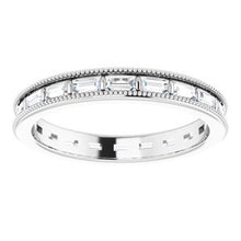 Load image into Gallery viewer, Platinum 3/4 CTW Diamond Eternity Band Size 7

