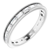 Load image into Gallery viewer, Platinum 3/4 CTW Diamond Eternity Band Size 7

