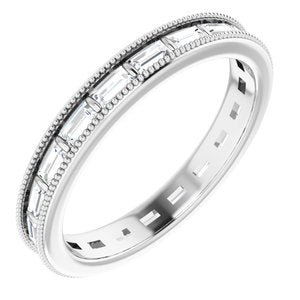 14K White 3/4 CTW Diamond Eternity Band Taille 7