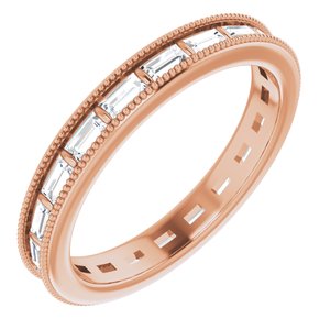 14K Rose 3/4 CTW Diamond Eternity Band Taille 7