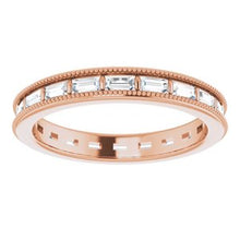 Charger l&#39;image dans la galerie, 14K Rose 3/4 CTW Diamond Eternity Band Taille 7
