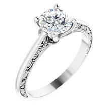 Charger l'image dans la galerie, Sculptural Solitaire Engagement Ring or Band   
