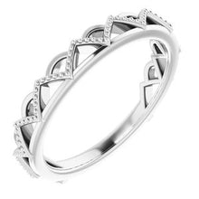 Charger l'image dans la galerie, Sterling Silver Stackable Crown Ring
