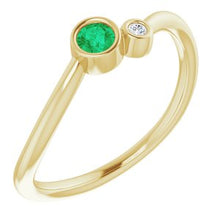Load image into Gallery viewer, Two-Stone Bezel-Set Ring  
