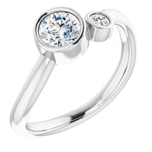 Load image into Gallery viewer, Platinum 1/3 CTW Diamond Two-Stone Ring
