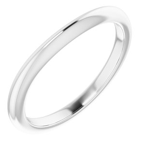 Sterling Silver Band for 8x6 mm Emerald Ring