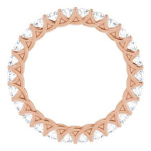 Load image into Gallery viewer, 14K Rose 1 1/2 CTW Diamond Eternity Band
