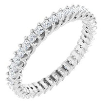Charger l&#39;image dans la galerie, Jonc éternité diamant platine 7/8 CTW
