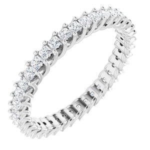 Jonc éternité diamant platine 7/8 CTW