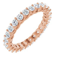 Load image into Gallery viewer, 14K Rose 1 1/2 CTW Diamond Eternity Band

