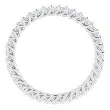 Charger l&#39;image dans la galerie, Jonc éternité diamant platine 7/8 CTW
