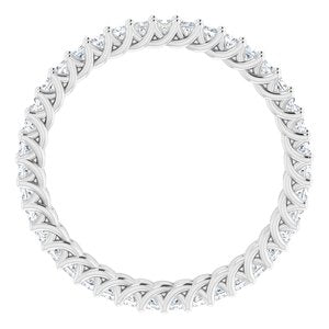 Jonc éternité diamant platine 7/8 CTW