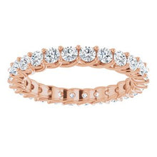 Load image into Gallery viewer, 14K Rose 1 1/2 CTW Diamond Eternity Band
