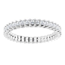 Charger l&#39;image dans la galerie, Jonc éternité diamant platine 7/8 CTW
