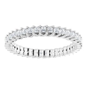 Jonc éternité diamant platine 7/8 CTW