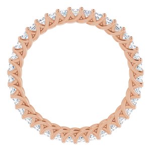 14K Rose 1 1/6 CTW Diamond Eternity Band