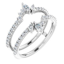 Load image into Gallery viewer, Platinum 1/2 CTW Diamond Ring Guard
