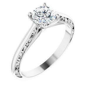4-Prong Solitaire Engagement Ring or Band  