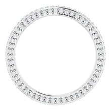 Load image into Gallery viewer, Platinum 3/4 CTW Diamond Eternity Band Size 7.5
