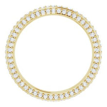 Charger l&#39;image dans la galerie, Bande d&#39;éternité diamant 14K jaune 3/4 CTW taille 7,5
