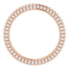Charger l&#39;image dans la galerie, 14K Rose 3/4 CTW Diamond Eternity Band Taille 7,5

