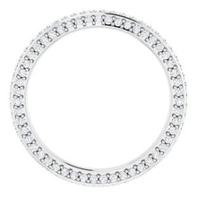 Load image into Gallery viewer, 14K White 3/4 CTW Diamond Eternity Band Size 7.5
