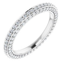 Charger l&#39;image dans la galerie, Platinum 5/8 CTW Diamond Eternity Band Taille 4
