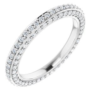 Platinum 5/8 CTW Diamond Eternity Band Taille 4