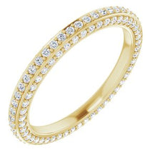 Load image into Gallery viewer, 14K Yellow 3/4 CTW Diamond Eternity Band Size 6.5
