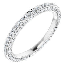 Load image into Gallery viewer, 14K White 3/4 CTW Diamond Eternity Band Size 6.5
