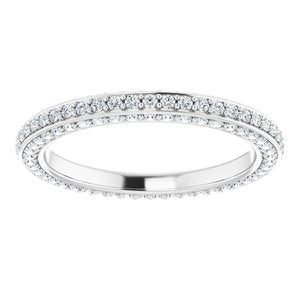 Platinum 3/4 CTW Diamond Eternity Band Size 5.5