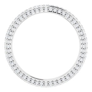 14K White 3/4 CTW Diamond Eternity Band Taille 8