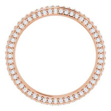 Charger l&#39;image dans la galerie, 14K Rose 3/4 CTW Diamond Eternity Band Taille 8
