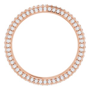 14K Rose 3/4 CTW Diamond Eternity Band Taille 8