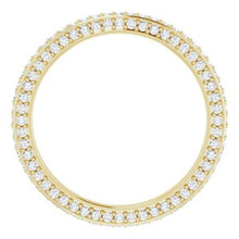 Charger l&#39;image dans la galerie, 14K Jaune 3/4 CTW Diamond Eternity Band Taille 8
