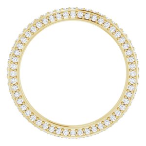 14K Jaune 3/4 CTW Diamond Eternity Band Taille 8