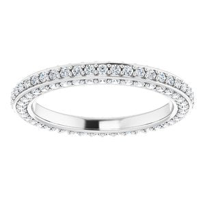 Platinum 5/8 CTW Diamond Eternity Band Taille 4