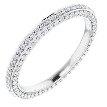 Load image into Gallery viewer, 14K White 3/4 CTW Diamond Eternity Band Size 7.5
