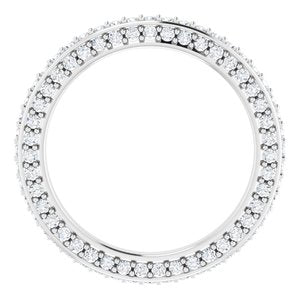 Platinum 5/8 CTW Diamond Eternity Band Taille 4