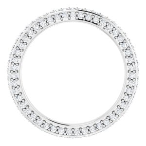 14K White 3/4 CTW Diamond Eternity Band Taille 5.5