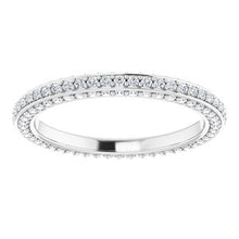Charger l&#39;image dans la galerie, Platinum 3/4 CTW Diamond Eternity Band Taille 6.5
