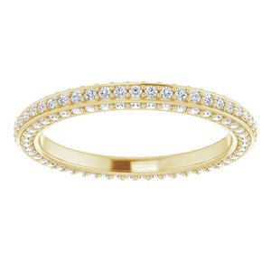 14K Yellow 3/4 CTW Diamond Eternity Band Size 6.5