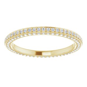 14K Jaune 3/4 CTW Diamond Eternity Band Taille 8