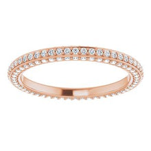 Charger l&#39;image dans la galerie, 14K Rose 3/4 CTW Diamond Eternity Band Taille 8
