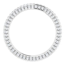 Load image into Gallery viewer, 14K White 3/4 CTW Diamond Eternity Band Size 6.5
