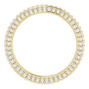 14K Yellow 3/4 CTW Diamond Eternity Band Size 6.5