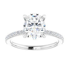 Load image into Gallery viewer, Charles &amp; Colvard Moissanite¬Æ &amp; Diamond Accented Engagement Ring 
