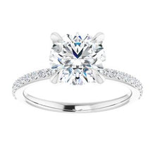 Load image into Gallery viewer, Charles &amp; Colvard Moissanite¬Æ &amp; Diamond Accented Engagement Ring 
