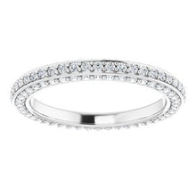 Load image into Gallery viewer, Platinum 3/4 CTW Diamond Eternity Band Size 4.5
