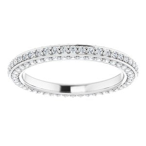 Platinum 3/4 CTW Diamond Eternity Band Size 4.5